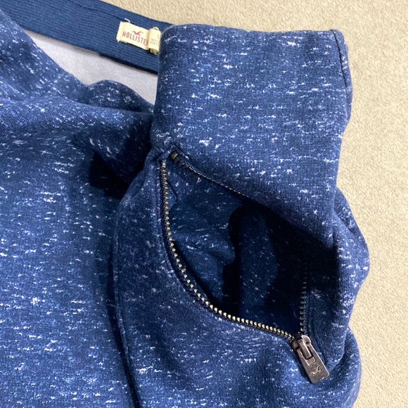 Hollister Elastic Waist Navy Blue White Zipped Pockets Women's Skirt Size Small! - Picture 4 of 8